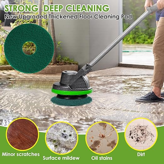 3 Pack 12" Floor Machine Pads Compatible with Oreck Commercial 550MC Orbiter Scrubber Machine, Microfiber Carpet Bonnet, Floor Buffer Pad for Deep Cleaning Tile (Stripper & Bonnet & Buffer)