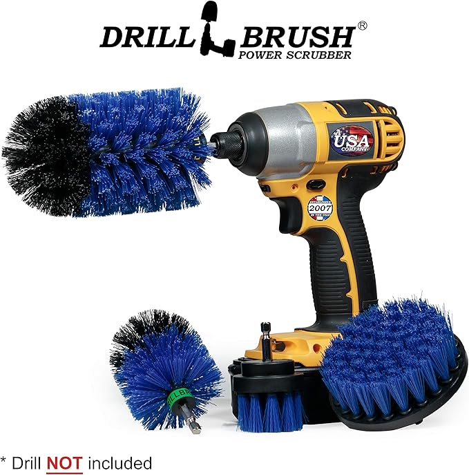 Drillbrush 4 Piece Bundle - Add a Mini Original Brush to Our 3 Piece Marine Drill Brush Scrubbing Kit