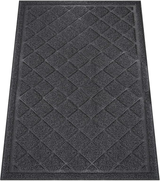 Front Door Mat Indoor Outdoor, 48" x 30" Non Slip Welcome Doormat for Entryway, Heavy Duty Low Profile Entrance Rug for High Traffic Areas, Patio, Outside Entry, Yard, Porch Waterproof