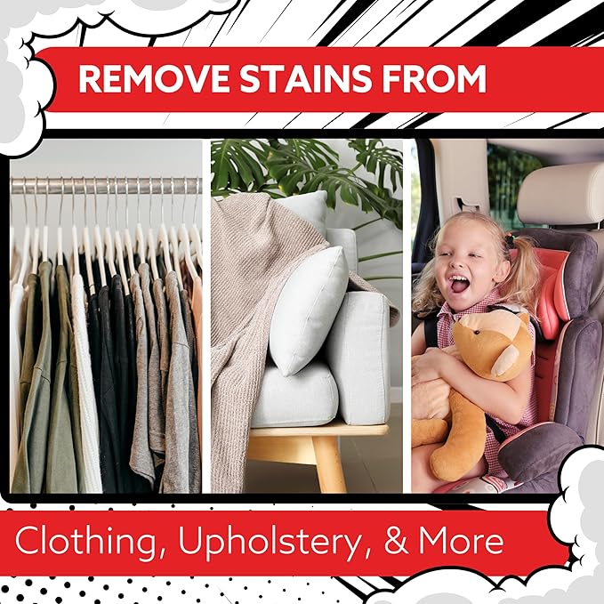 Mighty Melt Stain Remover - Fast-Acting, Kid & Pet Safe Stain Solution - Removes Food, Drink, & Everyday Messes from Clothes, Upholstery, Carpets & More (125ml / 4.2oz)