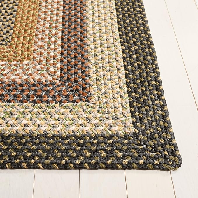 SAFAVIEH Washable Rug Outdoor Braided Collection - 2'3" x 20' Runner, Multi, Handmade & Reversible, Non-Shedding & Easy to Clean, Ideal for Patio, Backyard, Mudroom (BRD308A)