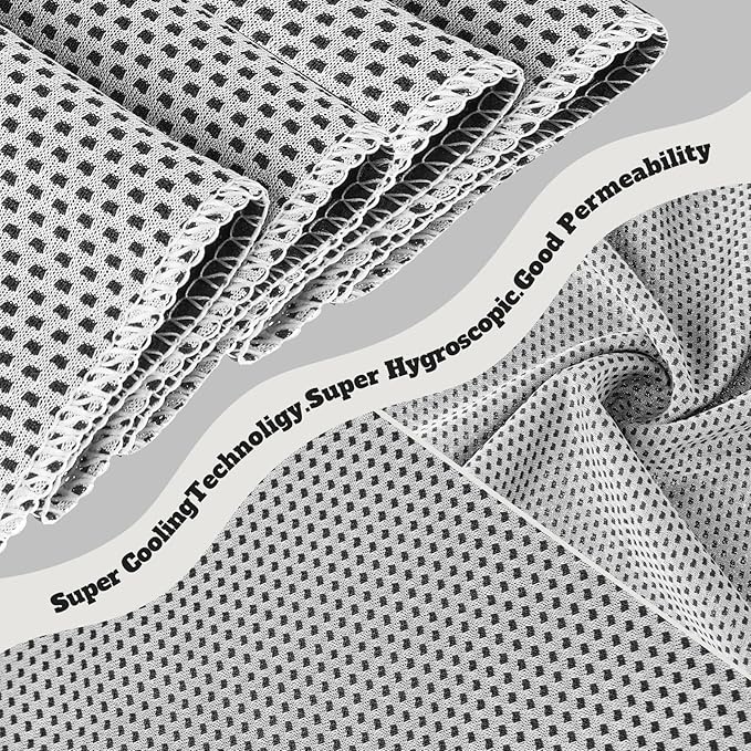 Honoson Cooling Towel Bulk - Neck & Face Cool Chilly Towels Microfiber Breathable Sport Sweat Rag for Gym, Yoga, Travel, Camping, Running, Outdoor