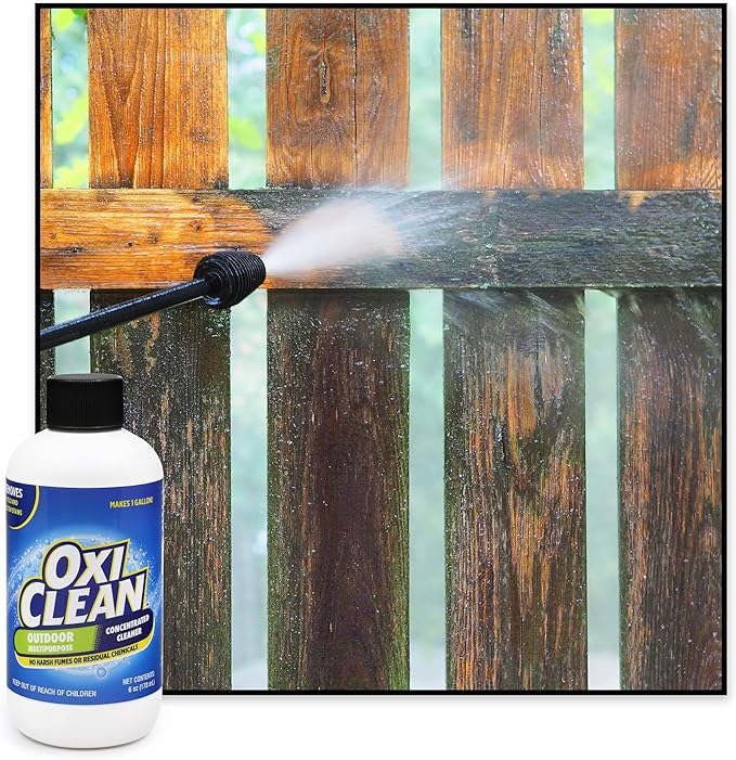 OxiClean - Outdoor Multipurpose Super Concentrated Cleaner - Makes 1 Gallon - Stain Remover - Driveway Cleaner for Concrete - Degreaser for Cement, Brick, Vinyl, and Patio Furniture (6oz = 1 Gallon)