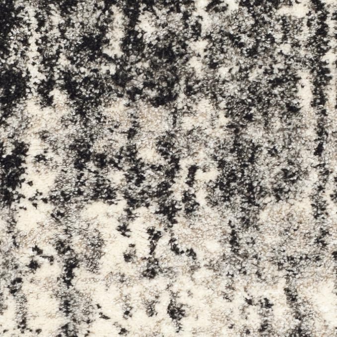 SAFAVIEH Retro Collection Accent Rug - 2'6" x 4', Black & Light Grey, Modern Abstract Design, Non-Shedding & Easy Care, Ideal for High Traffic Areas in Entryway, Living Room, Bedroom (RET2770-9079)