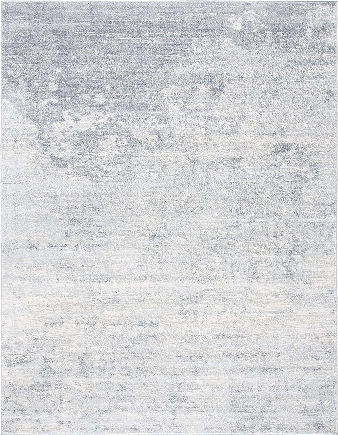 SAFAVIEH Brentwood Collection X-Large Area Rug - 11' x 15', Ivory & Grey, Modern Abstract Design, Non-Shedding & Easy Care, Ideal for High Traffic Areas in Living Room, Bedroom (BNT822A)