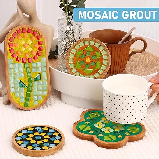 Mosaic Crystal Grout, Mosaics Tile Tools, Mosaic Tile Accessories – Essential for Handmade Grouting and Perfect for DIY Craft Projects (Gold, 8.8oz)