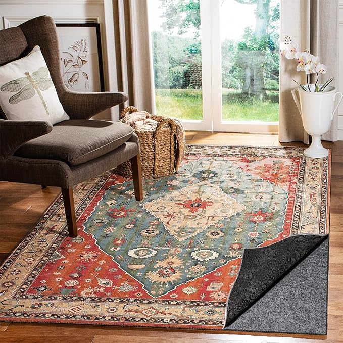 Waterproof Rug Pad, 2x10 Ft Under Area Rug Carpet Pad, Non Slip Rug Pads for All Floors and Hardwood Floors Finishes, Keep Carpets in Place Soft and Prevent Rug from Wrinkling or Buckling