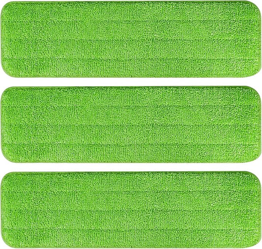 3 Pack Microfiber Cleaning Pads, Reusable Microfiber Mop Pads for 18 Inch Mop, Hardwood Floor Replacement Cleaning Mop Pads, Machine Washes