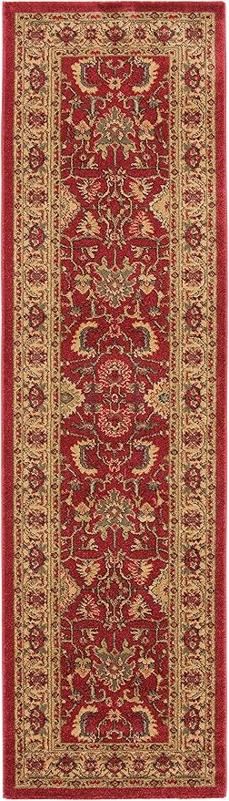 SAFAVIEH Mahal Collection Runner Rug - 2'2" x 6', Red & Beige, Traditional Oriental Design, Non-Shedding & Easy Care, Ideal for High Traffic Areas in Living Room, Bedroom (MAH693Q)