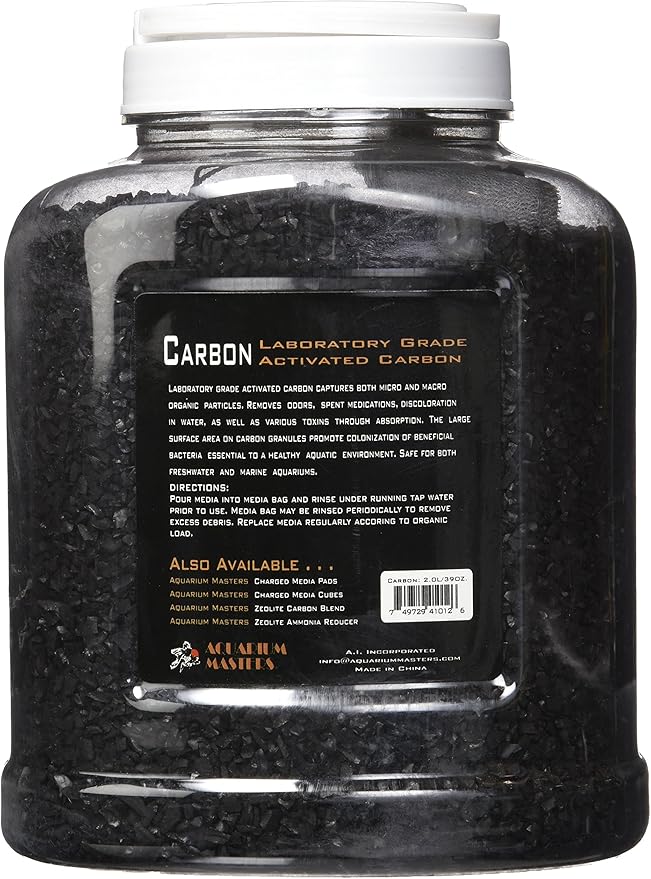39 Ounce Premium Laboratory Grade Super Activated Carbon with Free Media Bag Inside - AM Brand