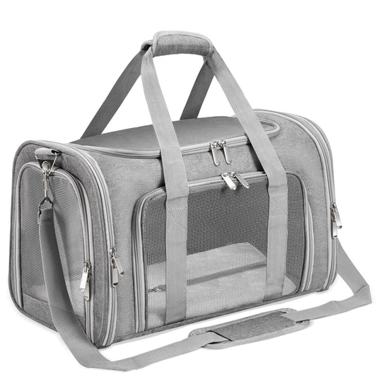 Soft-Sided Cat/Dog/Pet Carrier, Collapsible Pets Travel Carriers - Image 1