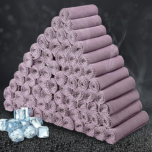 Honoson Cooling Towel Bulk - Neck & Face Cool Chilly Towels Microfiber Breathable Sport Sweat Rag for Gym, Yoga, Travel, Camping, Running, Outdoor