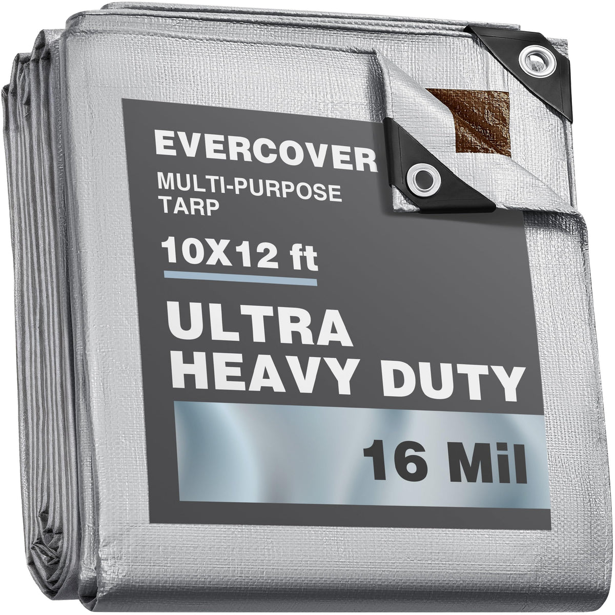 Tarp 10X12 feet - 16 mil - Silver - Image 1