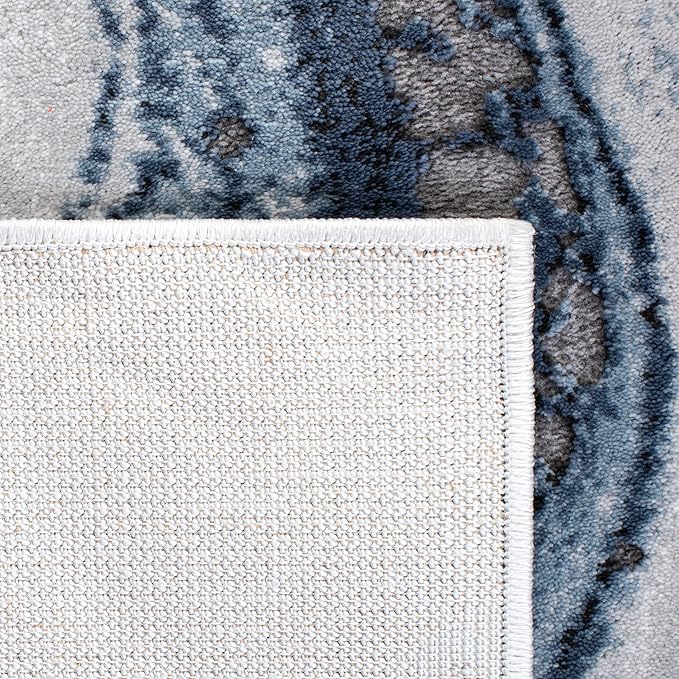 SAFAVIEH Craft Collection X-Large Area Rug - 12' x 15', Blue & Grey, Modern Abstract Design, Non-Shedding & Easy Care, Ideal for High Traffic Areas in Living Room, Bedroom (CFT819M)