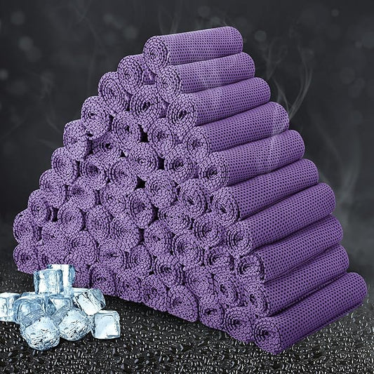 Honoson Cooling Towel Bulk - Neck & Face Cool Chilly Towels Microfiber Breathable Sport Sweat Rag for Gym, Yoga, Travel, Camping, Running, Outdoor