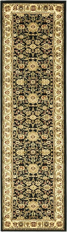 SAFAVIEH Lyndhurst Collection Runner Rug - 2'3" x 16', Black & Ivory, Traditional Oriental Design, Non-Shedding & Easy Care, Ideal for High Traffic Areas in Living Room, Bedroom (LNH212A)