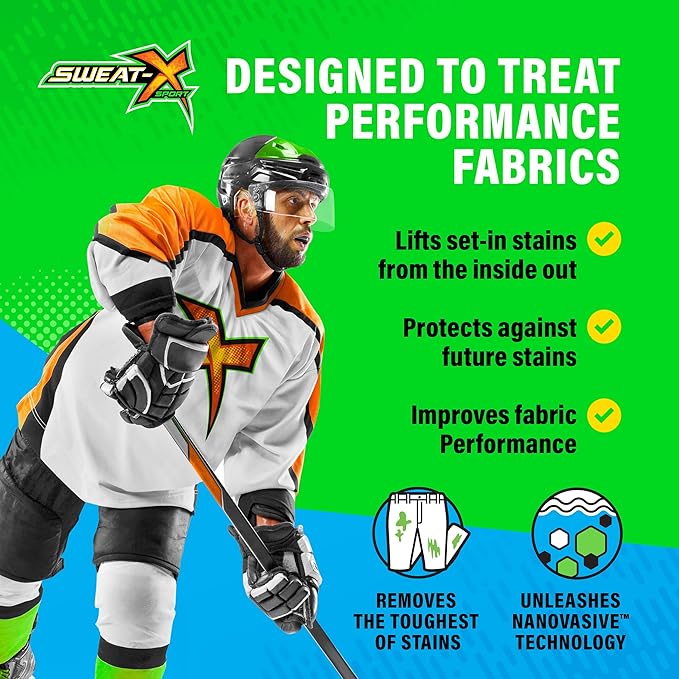 SWEAT X Extreme Stain Remover Spray for Clothes - Professional Laundry Stain Remover Spray for Performance Fabrics & Activewear - Powerful Stain Treater & Spot Remover for Clothes - 16 oz (2 Bottles)