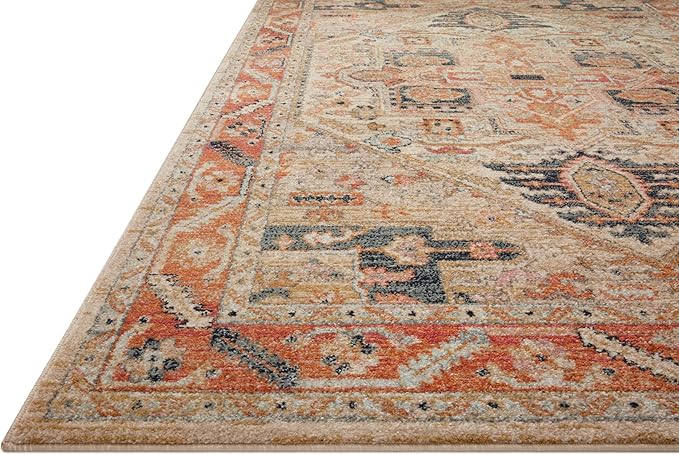 Loloi Jocelyn Collection JOC-01 Sand/Multi 9'-6" x 12'-6" .38" Thick Area Rug