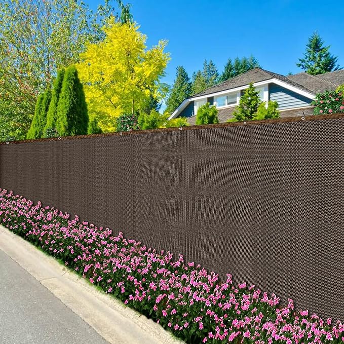 Fence Privacy Screen Balcony Sun Shade Cloth 6'x32' 80% Shade Fabric Outdoor Patio Screens Mesh Panels Apartments Railing Cover UV Protection for Backyard Garden Porch Deck