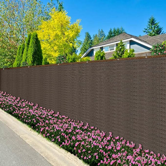 Fence Privacy Screen Balcony Sun Shade Cloth 6'x32' 80% Shade Fabric Outdoor Patio Screens Mesh Panels Apartments Railing Cover UV Protection for Backyard Garden Porch Deck