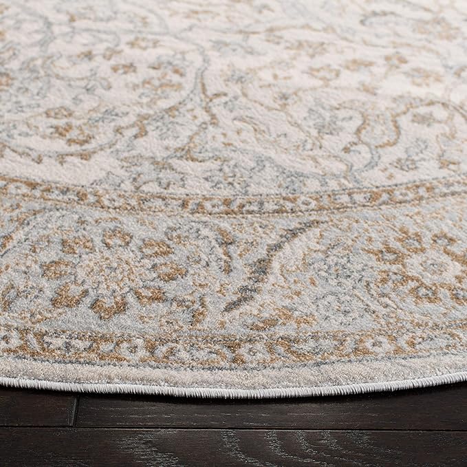 SAFAVIEH Isabella Collection 4' Round Cream/Beige ISA912A Oriental Non-Shedding Entryway Foyer Living Room Bedroom Kitchen Area Rug