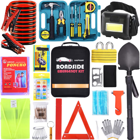 Car Emergency Kits for Vehicles with Jumper Cables | Phone & Computer - Image 1