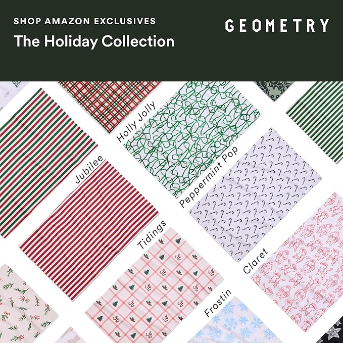 GEOMETRY Christmas Kitchen Towels - Quick Dry Microfiber Cloth Dish Towels for Kitchen Drying - Premium Quick Dry Towel - Evermont