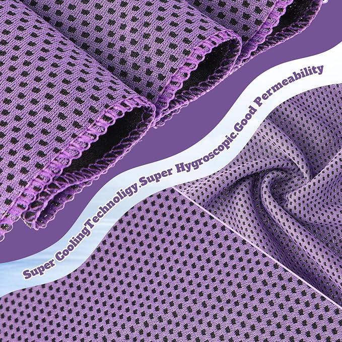 Honoson Cooling Towel Bulk - Neck & Face Cool Chilly Towels Microfiber Breathable Sport Sweat Rag for Gym, Yoga, Travel, Camping, Running, Outdoor
