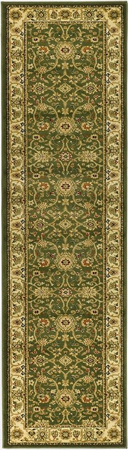 SAFAVIEH Lyndhurst Collection Runner Rug - 2'3" x 12', Sage & Ivory, Traditional Oriental Design, Non-Shedding & Easy Care, Ideal for High Traffic Areas in Living Room, Bedroom (LNH212C)