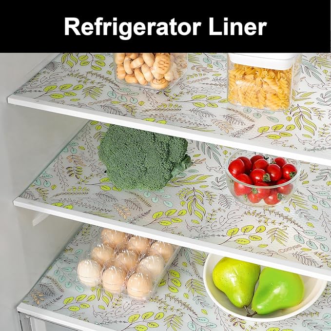 Cooyes Shelf Liner, Non-Adhesive Waterproof Drawer Liner, Durable Easy-to-Cut EVA Shelf Paper for Kitchen Cabinets, Refrigerator, Cupboard, and Dresser（23.6" W x 360" L）
