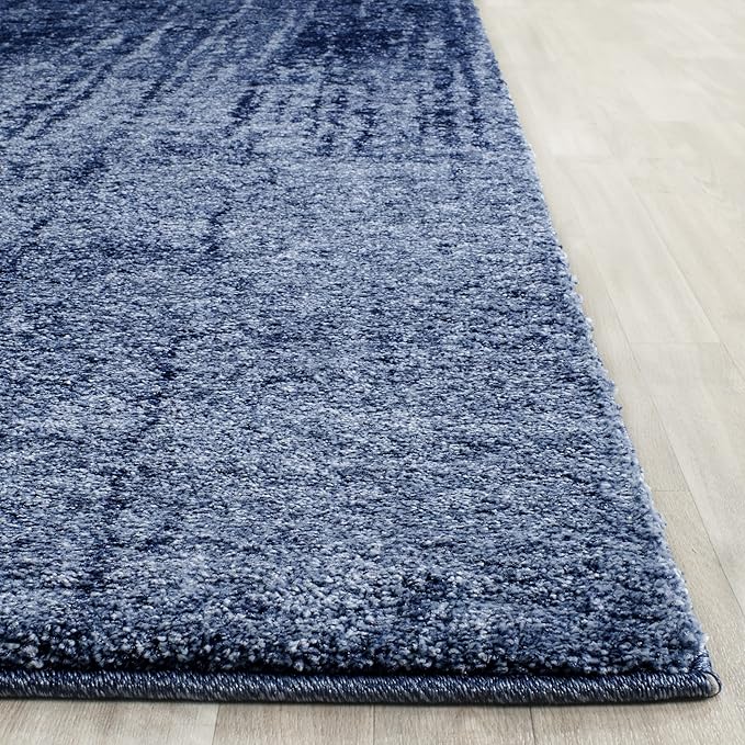 SAFAVIEH Retro Collection Runner Rug - 2'3" x 15', Light Blue & Blue, Modern Abstract Design, Non-Shedding & Easy Care, Ideal for High Traffic Areas in Living Room, Bedroom (RET2770-6065)