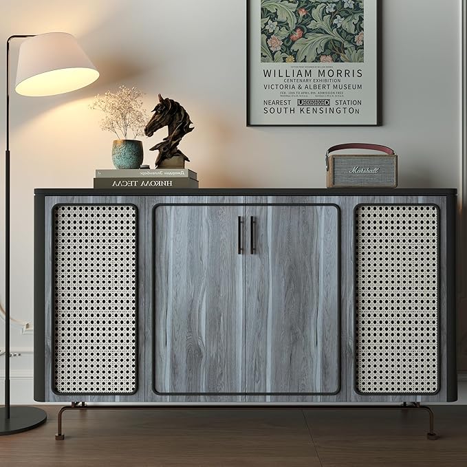 Grey Wood Grain Contact Paper Light Blue Wood Look Wallpaper Peel and Stick Countertop Covers with Air Guide Slot Design 16x354 inch Kitchen Cabinet Wallpaper Cabinet Vinyl Wrap Natural Wood Paper