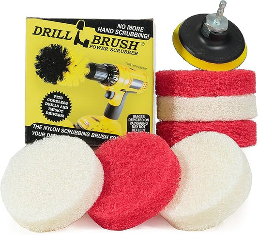 Bathroom - Cleaning Supplies - Drill Brush Power Scrubber Pads - Shower Cleaner - Bathtub - Bath Mat - Bathroom Sink - Tile Cleaner - Baseboard Cleaner - Vinyl Flooring - Hard Water Stain Remover