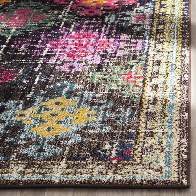 SAFAVIEH Monaco Collection Runner Rug - 2'2" x 6', Multi, Boho Diamond Trellis Design, Non-Shedding & Easy Care, Ideal for High Traffic Areas in Living Room, Bedroom (MNC244F)