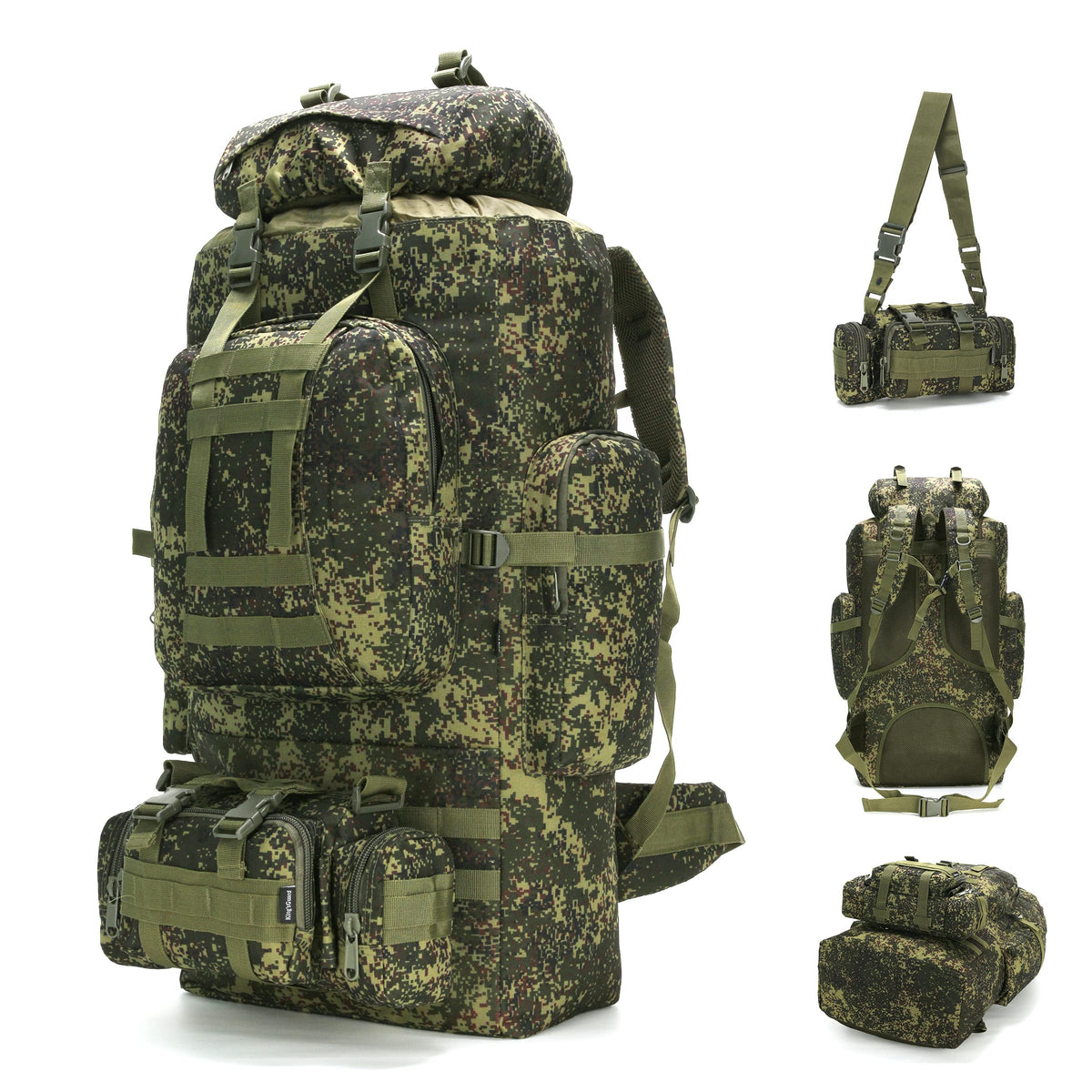 King'sGuard 100L Camping Hiking Backpack Molle Rucksack - Image 1