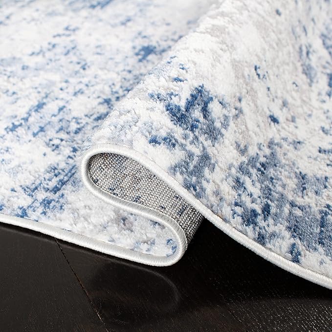 SAFAVIEH Amelia Collection Area Rug - 6' x 9', Navy & Grey, Modern Abstract Design, Non-Shedding & Easy Care, Ideal for High Traffic Areas in Living Room, Bedroom (ALA705N)