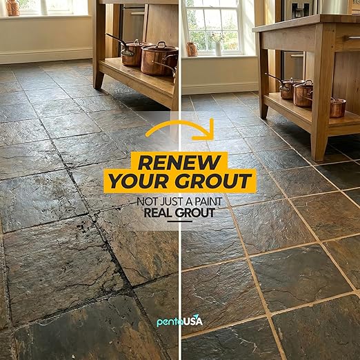 Tile Grout Repair Kit - Warm Beige - Premixed Acrylic Sanded Grout, Waterproof Formula, Bathroom & Shower Grout Repair, with Plastic Applicator, 13.4 oz / 380 g / 0.84 lb