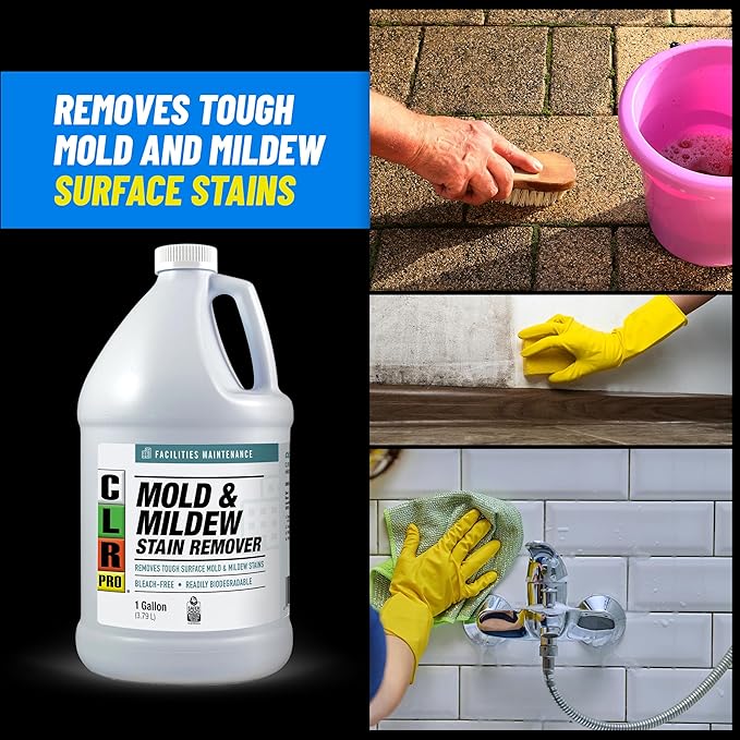 PRO Heavy Duty Mold & Mildew Remover - EPA Certified Bleach-Free Formula, 1 Gallon