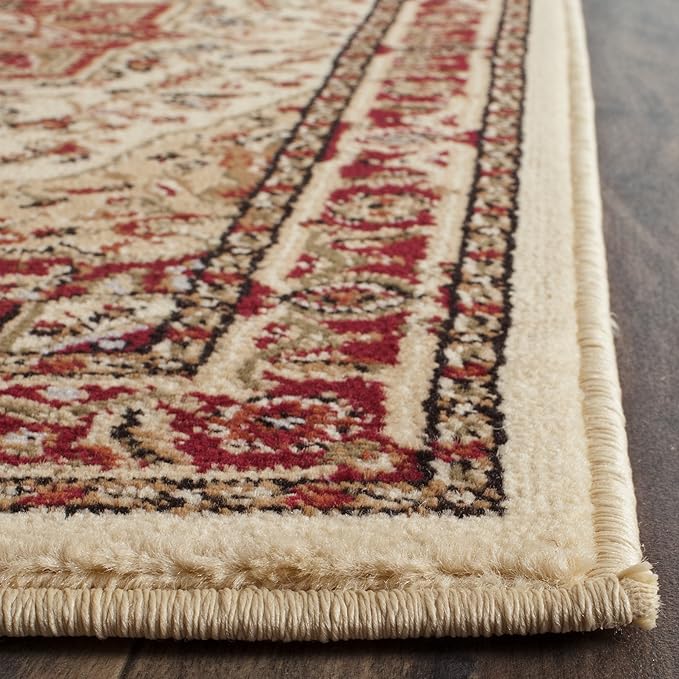 SAFAVIEH Lyndhurst Collection Runner Rug - 2'3" x 8', Ivory & Red, Traditional Oriental Design, Non-Shedding & Easy Care, Ideal for High Traffic Areas in Living Room, Bedroom (LNH330A)