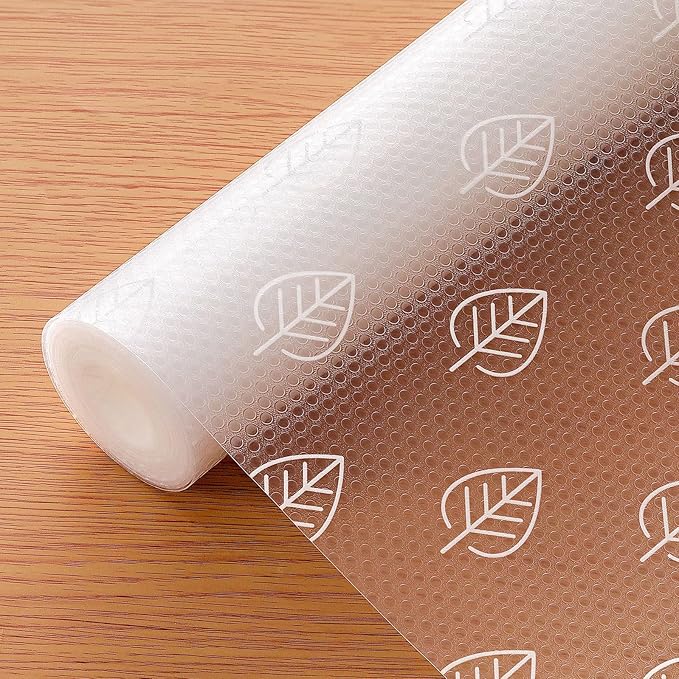 Cooyes Shelf Liners for Kitchen Cabinets, Waterproof and Oil-Proof Kitchen Cupboard Liner, Refrigerator Liners and Plastic Drawer Mats EVA Non Adhesive Shelves