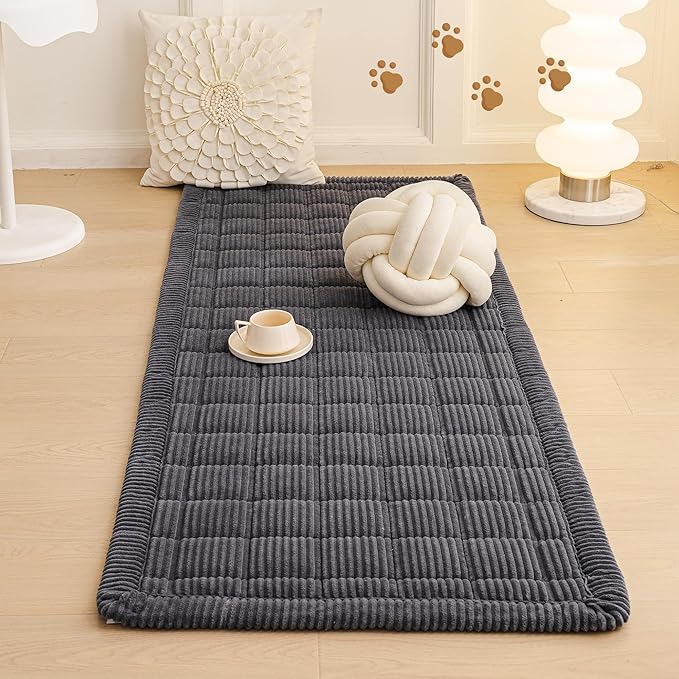 MEETSKY Couch Cover for 2 Cushion Couch, Non-Slip Grey Sofa Covers for Dog Washable Sofa Protector Pet Friendly Dog Mats for Couches Soft Furniture Covers, 27.6" x 70.9", Dark Grey