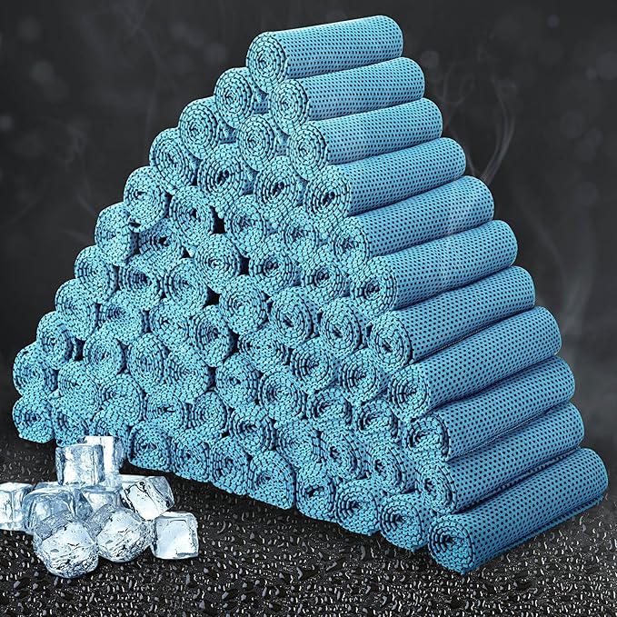Honoson Cooling Towel Bulk - Neck & Face Cool Chilly Towels Microfiber Breathable Sport Sweat Rag for Gym, Yoga, Travel, Camping, Running, Outdoor