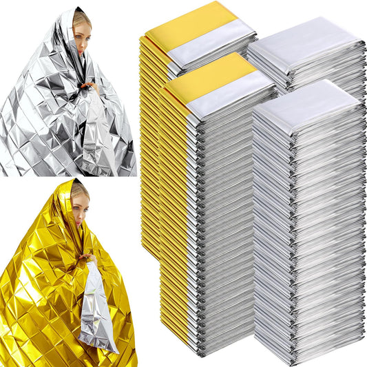 Kanayu 100 Pack 82 x 63 Emergency Thermal Foil Space - Image 1