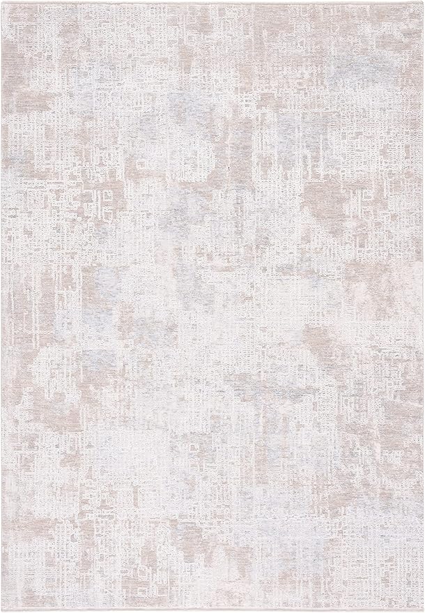 SAFAVIEH Marmara Collection Accent Rug - 4' x 6', Grey & Beige Blue, Modern Design, Non-Shedding & Easy Care, Ideal for High Traffic Areas in Entryway, Living Room, Bedroom (MRM314F)