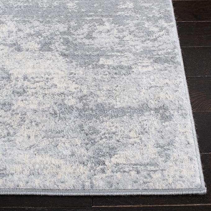 SAFAVIEH Brentwood Collection X-Large Area Rug - 11' x 15', Grey & Ivory, Modern Abstract Design, Non-Shedding & Easy Care, Ideal for High Traffic Areas in Living Room, Bedroom (BNT822H)