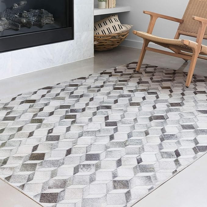 Loloi Maddox Collection MAD-02 Grey/Mocha 5'-0" x 7'-6" Area Rug