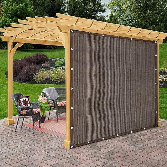 Fence Privacy Screen Balcony Sun Shade Cloth 6'6"x9'9" 80% Shade Fabric Outdoor Patio Screens Mesh Panels Apartments Railing Cover UV Protection for Backyard Garden Porch Deck