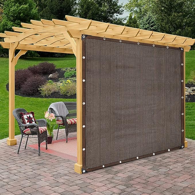Fence Privacy Screen Balcony Sun Shade Cloth 9'9"x13' 80% Shade Fabric Outdoor Patio Screens Mesh Panels Apartments Railing Cover UV Protection for Backyard Garden Porch Deck