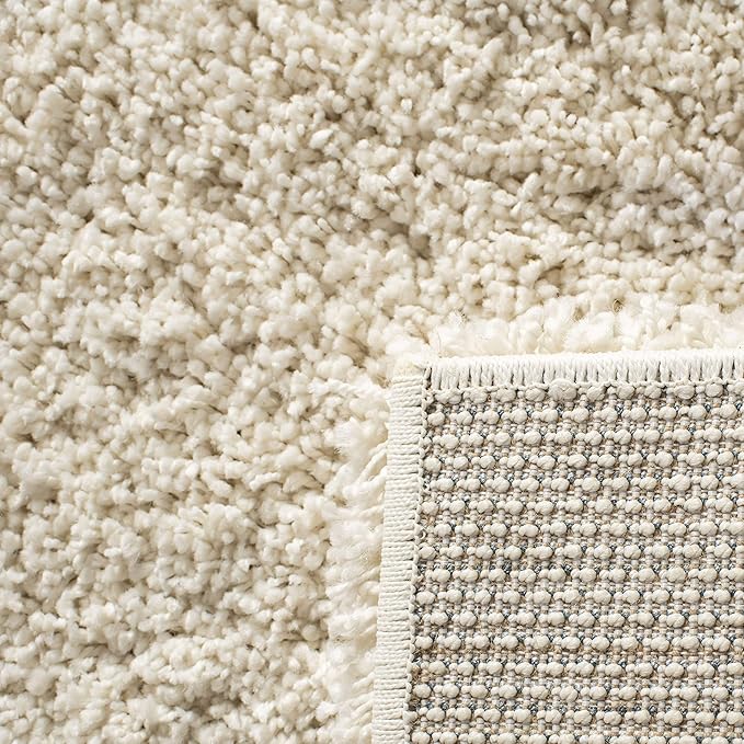 SAFAVIEH Hudson Shag Collection Area Rug - 9' x 12', Ivory & Slate Blue, Modern Trellis Design, Non-Shedding & Easy Care, 2-inch Thick Ideal for High Traffic Areas in Living Room, Bedroom (SGH281T)