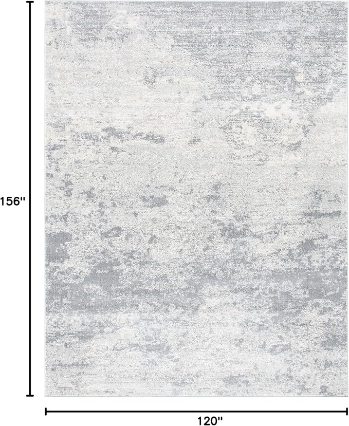 SAFAVIEH Brentwood Collection Area Rug - 10' x 13', Grey & Ivory, Modern Abstract Design, Non-Shedding & Easy Care, Ideal for High Traffic Areas in Living Room, Bedroom (BNT822H)